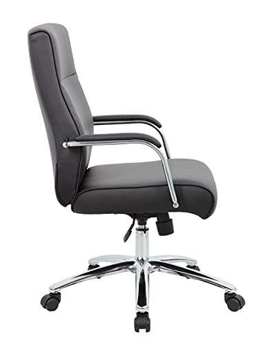 Boss Office Products (BOSXK Modern Executive Conference Chair, Black, B696C-BK Boss Office Products