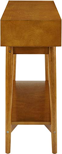Crosley Furniture Landon Sofa Console Table with Drawers and Shelf for Hall, Entryway, or Living Room, Acorn Crosley Furniture