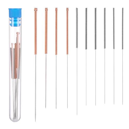 3D Printer Nozzle Cleaning Needles, 10 Sizes 3D Printer Cleaning Tools Kit Stainless Steel Nozzle Cleaning Needles 3D Printer Cleaner Accessories (Diameter 0.15/0.2/0.25/0.3/0.35/0.4/0.5/0.6/0.8/1 MM) Mozeat Lens
