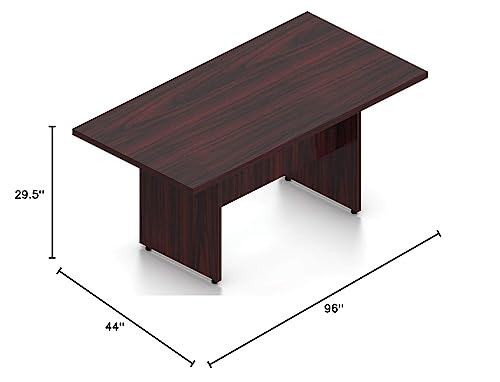 Offices To Go 8ft Contemporary Rectangular Conference Room Table in (American Mahogany () Offices To Go