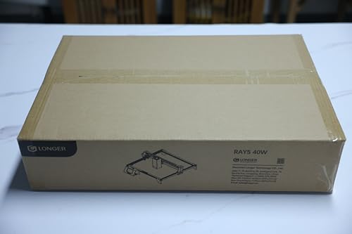 LONGER RAY5 40000mW Laser Engraver with Air Assist,3.5” Color Touch Screen, App Offline Control, High-Precision Laser Cutter for Wood, Metal, Acrylic, Tumblers & Cylindrical Objects Longer