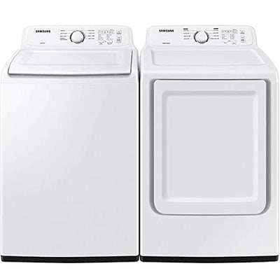 SAMSUNG WA40A3005WPR White Top Load HE Washer/Dryer Pair