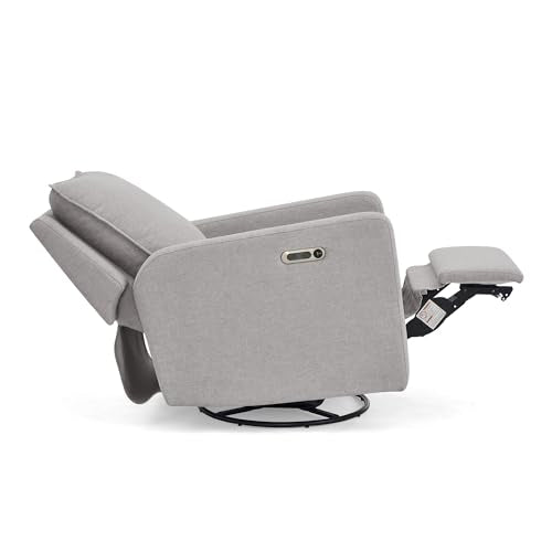 babyGap Harlowe Power Recliner with USB-A & Charging Port by Delta Children - Greenguard Gold Certified – Stain-Resistant Performance Fabric is Oeko-TEX Standard 100 Certified, Ash