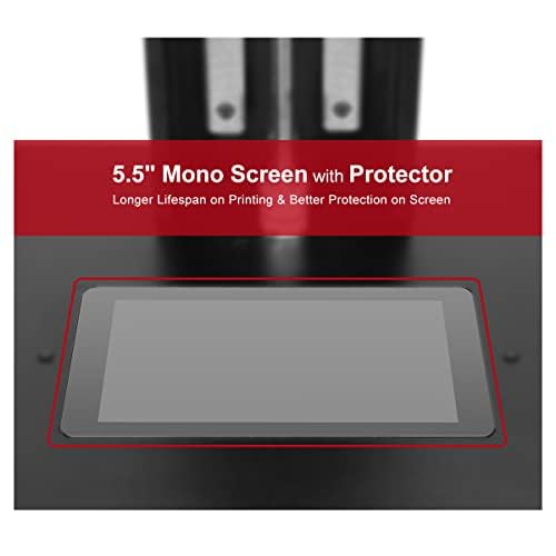 3D Printer Resin 3D Printer Orange 4K 3D Printer Photo Polymerization 3D Printer Monochrome 5.5 Inch 4K Display Parallel LED Lighting Large Print Size 4.72 x 2.68 x 7.48 Inch Longer