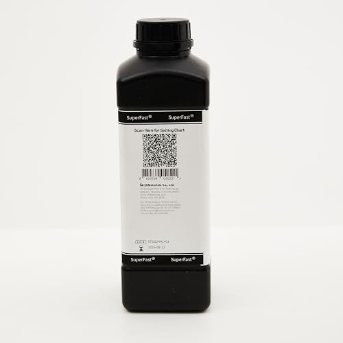 SuperFast 8K 3D Printer Resin Water Washable, 50um Print in 0.5 sec, Made in Korea by 3DMaterials (1000g, White) 3DMaterials