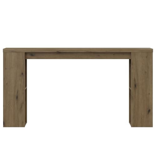 RoyalCraft 63'' Long Console Table, Farmhouse Entryway Table with Storage, Narrow Wooden Rectangular Sofa Table Behind The Couch, Living Room, Entrance, Hallway, Natural RoyalCraft