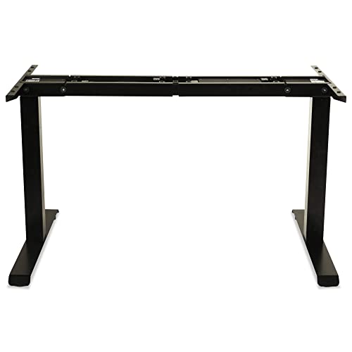 Alera 2-Stage Electric Adjustable Table Base, 48 to 72w x 24 to 36d x 27.5 to 47.2h, Black Alera