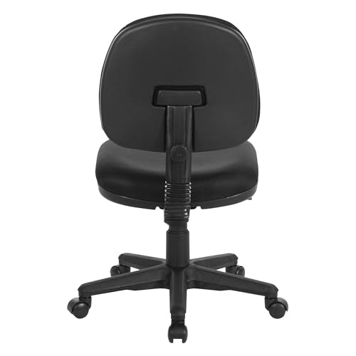 Office Star Pneumatic Sculptured Office Task Chair with Thick Padded Seat and Built-in Lumbar Support, Black Office Star Products