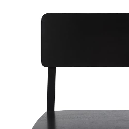Walker Edison 2-Piece Minimalist Solid Wood Counter Stool, Set of 2, Black Walker Edison