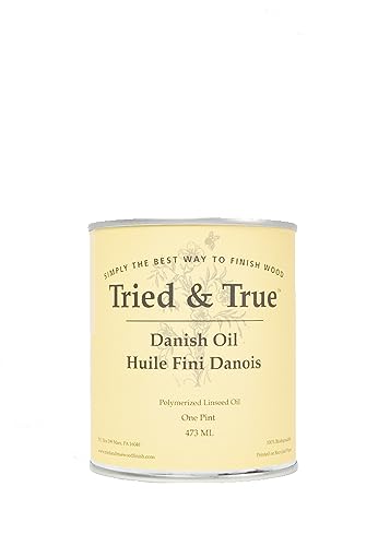 Tried & True Danish Oil – Pint – All Natural, All Purpose Finish for Wood, Food Safe, Solvent Free, VOC Free, Non Toxic Wood Finish, Polymerized Tried & True