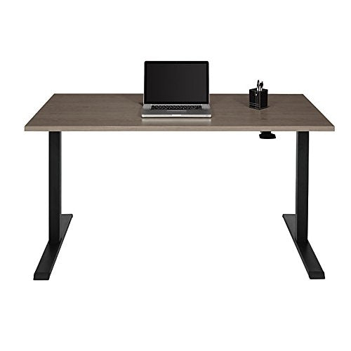 Realspace® Magellan 60" W Pneumatic Height-Adjustable Standing Desk, Gray Realspace