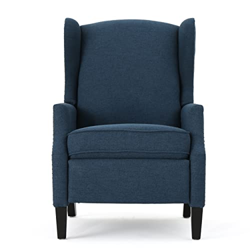 GDFStudio Christopher Knight Home Wescott Traditional Fabric Recliner, Navy Blue