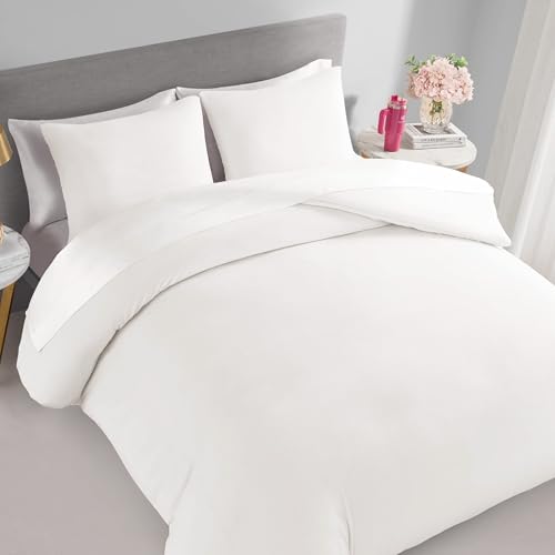 Juicy Couture Angel White Velour Full/Queen Comforter Set - 3 Piece Luxury Bedding Ensemble Juicy Couture