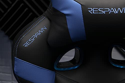RESPAWN 110 Ergonomic Gaming Chair with Footrest Recliner - Racing Style High Back PC Computer Desk Office Chair - 360 Swivel, Adjustable Lumbar Support, Headrest Pillow, Padded Armrests - 2021 Blue RESPAWN