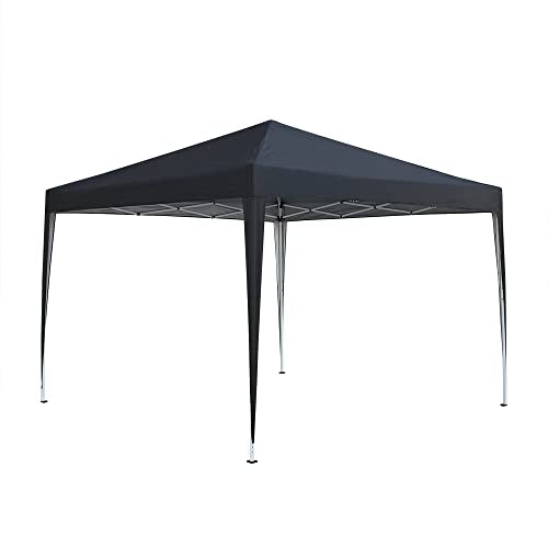 Panana Pop Up Gazebo 10''x10'' Waterproof Outdoor Garden Marquee Awning Party Tent Canopy and Carry Bag 3 X 3m (Black) Panana