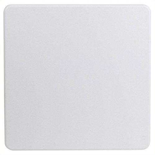 BOWERY HILL Square Granite Folding Table in White BOWERY HILL