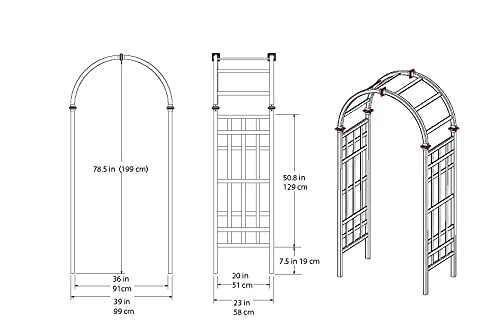 Sierra 39"W x 81"H Composite Vinyl Arbor Vita