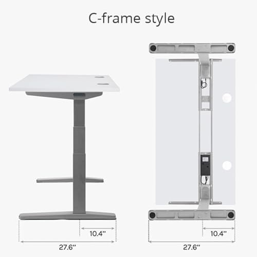 UPLIFTDESK V3 2-Leg Black Laminate Standing Desk – Adjustable Height, Advanced 1-Touch Memory Keypad, Under Desk Cable Management, Wire Grommets (Black C-Frame, 42 x 24 inch) UPLIFTDESK