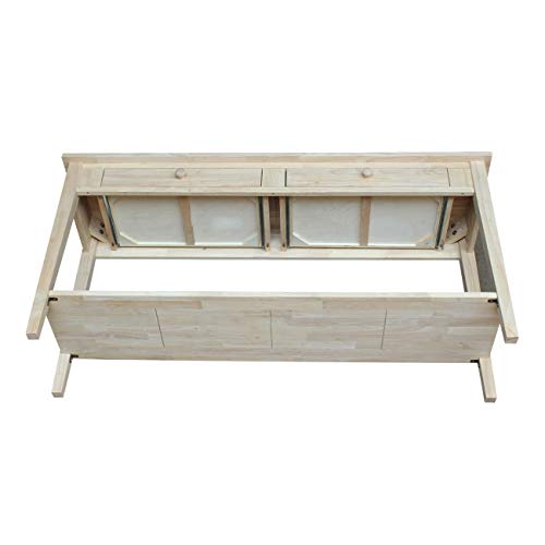 IC International Concepts Spencer Server Extended Length Console Table, Versatile Design for Dining Room, Hallway, or Entryway - Unfinished IC INTERNATIONAL CONCEPTS