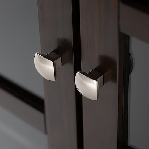 SIMPLIHOME Acadian SOLID WOOD 36 inch Wide Rustic Entryway Hallway Storage Cabinet in Brunette Brown, with 2 Drawers, 2 Doors and 2 Adjustable Shelves SIMPLIHOME