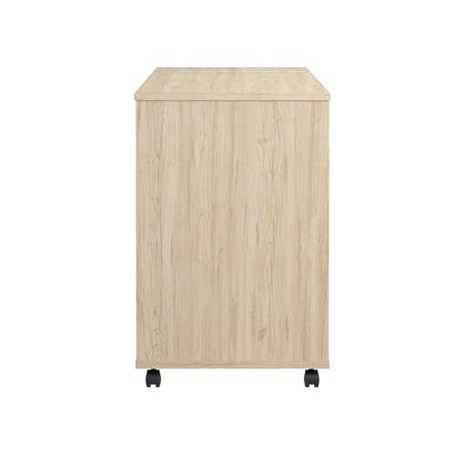 Bush Business Furniture Hustle Office Storage Cabinet with Wheels in Natural Elm, Mobile Organization Unit for Home and Professional Workspace Bush Business Furniture
