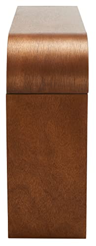SAFAVIEH Home Collection - Liasonya Modern Natural Brown Waterfall Curved Console Table SAFAVIEH