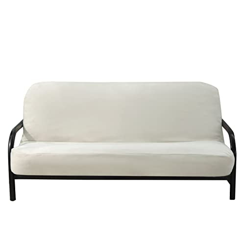 OctoRose Full Size 54x75x8 inch 3 Side Zipper Classic Soft Micro Suede Futon Cover Sofa Daybed Mattress Slipcover (Khaki, Full Size) OctoRose