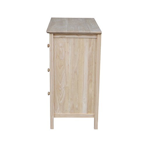 International Concepts Dresser with 3 Drawers, Unfinished IC International Concepts