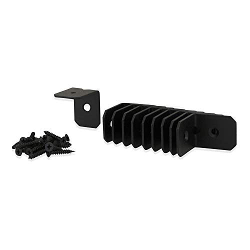 Ozco 51717 Ironwood 2-inch Rafter Clips, Black Galvanized Steel, Hardware Included (10 per Pack) Ozco Building Products