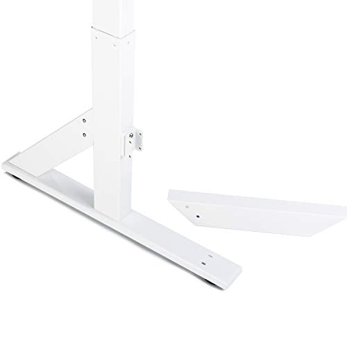 VWINDESK VJ205 Electric Height Adjustable Sitting Standing Desk Frame Sit Stand - Dual Motors 3 Stages Motorized Desk Base Only, White VWINDESK