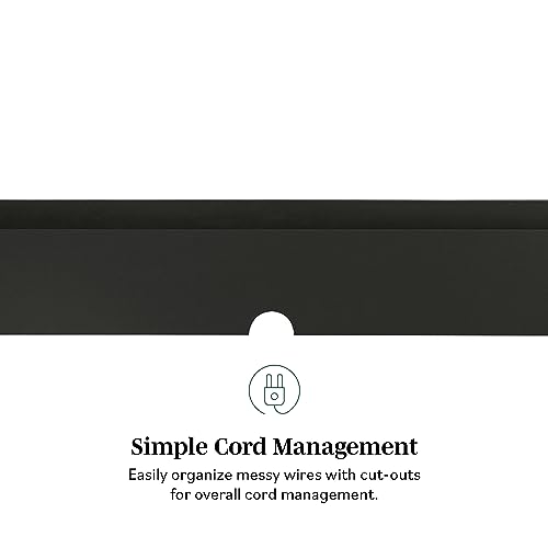 Walker Edison Zee Modern Floating Mounted Minimalist Stand for TVs up to 70 Inches, 65 Inch, Solid Black Walker Edison