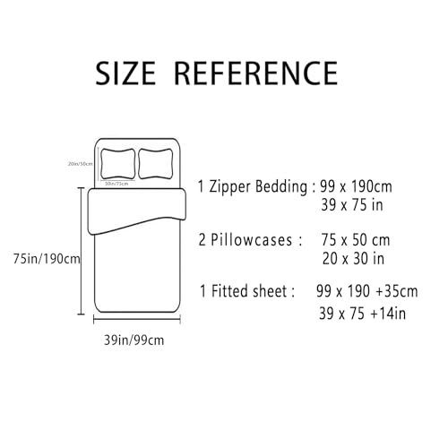 Dearller Zipper Bedding Twin Girls Pink Floral Bedding for Girls Flower Comforter All in one Zipper Kids Bedding Dearller