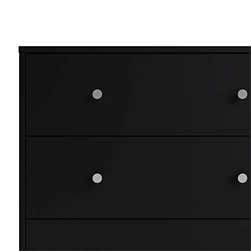 Pemberly Row 3PC Engineered Wood Dresser and Nightstands Bedroom Set in Black Pemberly Row