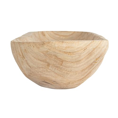 Creative Co-Op Paulownia Wood Oval Bowl | Brown | 22.75" L x 6" W x 3.25" H | Creative Co-Op