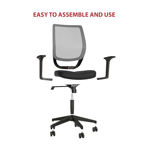 Union & Scale Staples Mesh Back Swivel Office Chair, Ergonomic Fabric Seat, Adjustable Height, Tilt Tension and Tilt Lock, Perfect as an Office or Gaming Chair Union & Scale