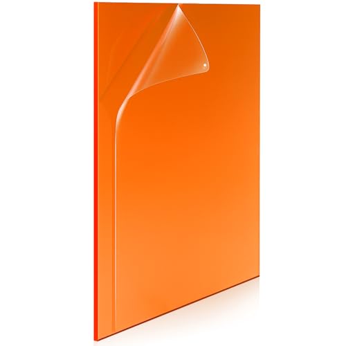Kingdder Od6+ Laser Safety Shield, High Power Laser Protection Sheet for Infrared & Uv-visible Light, 12"x12"x0.2" (Orange,Wavelength: 200-540nm for Uv to Green Light) Kingdder