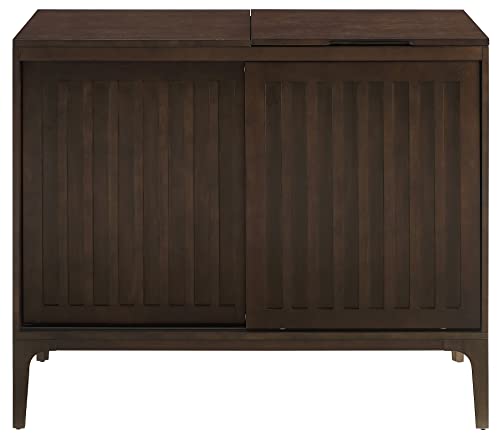 Crosley Furniture Asher Media Console and Record Player Stand with Storage for Vinyl Records, Dark Brown Crosley Furniture