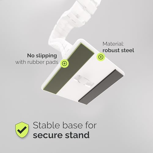 VALU Cable Management Spine – 49 Inch Cable Organizer for Height-Adjustable & Fixed Desks – Sturdy & Flexible with Magnetic Link – Cord Management System Under Desk with Steel Base & Non-Slip Pads VALU