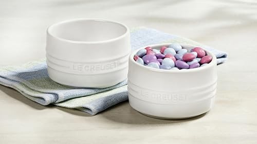 Le Creuset Stoneware Round Ramekin Straight Wall Set of 2, 6.75oz. Each, Marseille Le Creuset