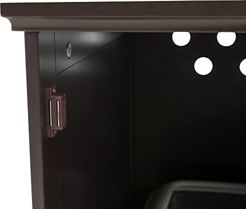 TRIXIE Litter Box Enclosure, Hidden Kitty Litter Box Cabinet, Furniture Style, Espresso-Brown 19.84 LBS TRIXIE