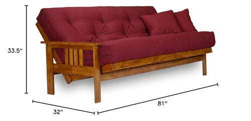 Nirvana Futons Stanford Wood Futon Frame - Queen Size (Frame Only), Transform to 3 Positions - Sofa, Lounger, Bed Nirvana Futons