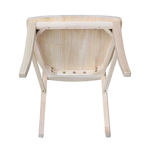 International Concepts Roma Ladder Back Chair, Unfinished IC International Concepts