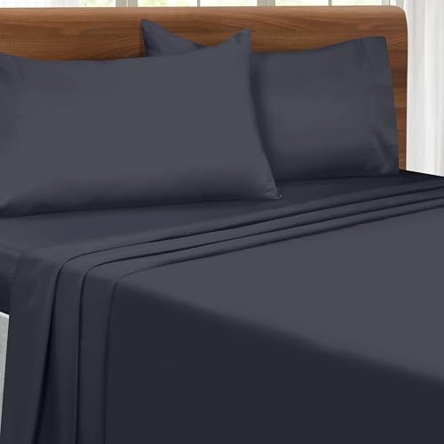 MyOwn Queen Sheet Set - Double Brushed Microfiber Bedding Set Queen, 4 Piece Deep Pocket Queen Sheet - Ultra Soft, Easy-Fit, Wrinkle Free, Quick Dry, Easy Care Queen Sheets - Charcoall Grey MyOwn