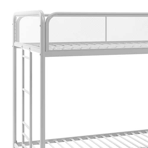 DHP Isaiah Triple Twin Metal Bunk Bed, Off White DHP
