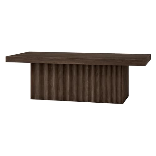 Henn&Hart 48" Wide Rectangular Coffee Table in Alder Brown, for Home, Living Room, Bedroom, Entertainment Room, Office Henn&Hart