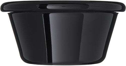 Carlisle FoodService Products 4312303 SAN Smooth Fluted Ramekin, 3 oz Capacity, 1.43" Height, Black (Case of 48) Carlisle FoodService Products
