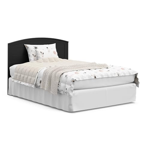 Graco Bellwood 5-in-1 Convertible Crib with Drawer (Black) - GREENGUARD Gold Certified, Full-Size Storage Drawer, Converts to Toddler Bed and Full-Size Bed STORK CRAFT