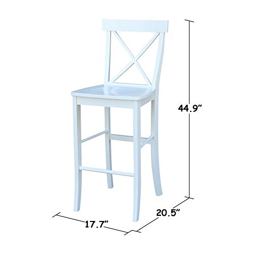 International Concepts X Back Stool Barstool IC International Concepts