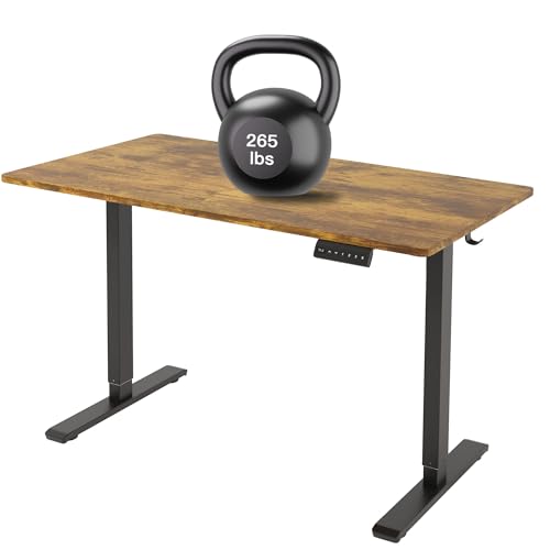PulvinarVita Standing Desk Frame, Stand up Desk Frame Workstation, Electric Adjustable Legs, 3 Memory Height Settings, with Cable Management Tray and Storage Bag, 2pcs Headphone Hook PulvinarVita