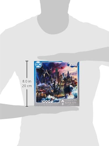 Ceaco - Thomas Kinkade - DC Comics - Justice League Showdown at Gotham Pier - 1000 Piece Jigsaw Puzzle Ceaco